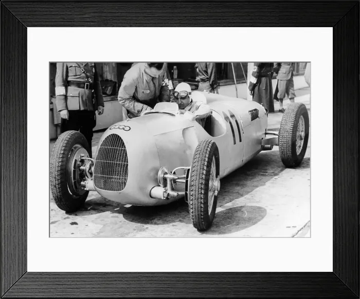 Framed Print : Ernst von Delius in Auto Union Car, 1936 Framed Print : Ernst von Delius in Auto Union Car, 1936