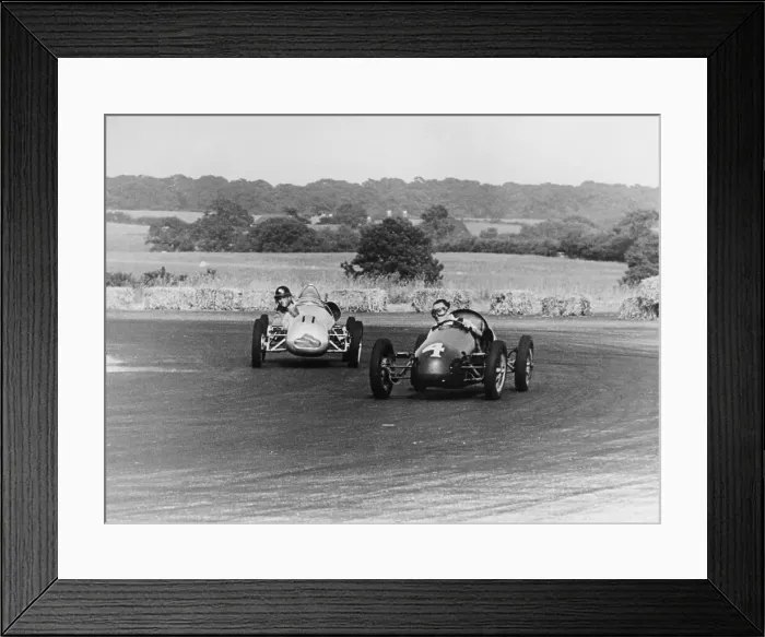 Framed Print : Don Parker and Peter Collins, Silverstone, 1949 Framed Print : Don Parker and Peter Collins, Silverstone, 1949