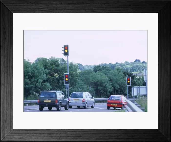 Framed Print : Traffic stopped at Traffic lights Framed Print : Traffic stopped at Traffic lights