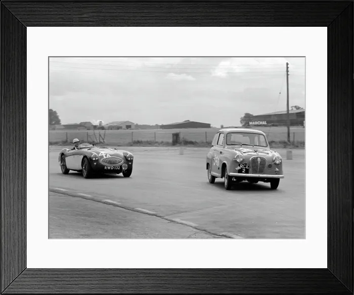 Framed Print : Austin A35 at 750 MC 6 hour relay race Silverstone 1957 Framed Print : Austin A35 at 750 MC 6 hour relay race Silverstone 1957