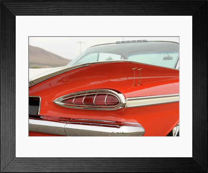 Framed Print : Chevrolet Impala Bubble top 1959. Artist: Simon Clay Framed Print : Chevrolet Impala Bubble top 1959. Artist: Simon Clay