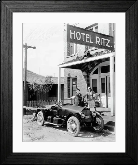 Framed Print : 1918 Stutz Bearcat on movie set Framed Print : 1918 Stutz Bearcat on movie set