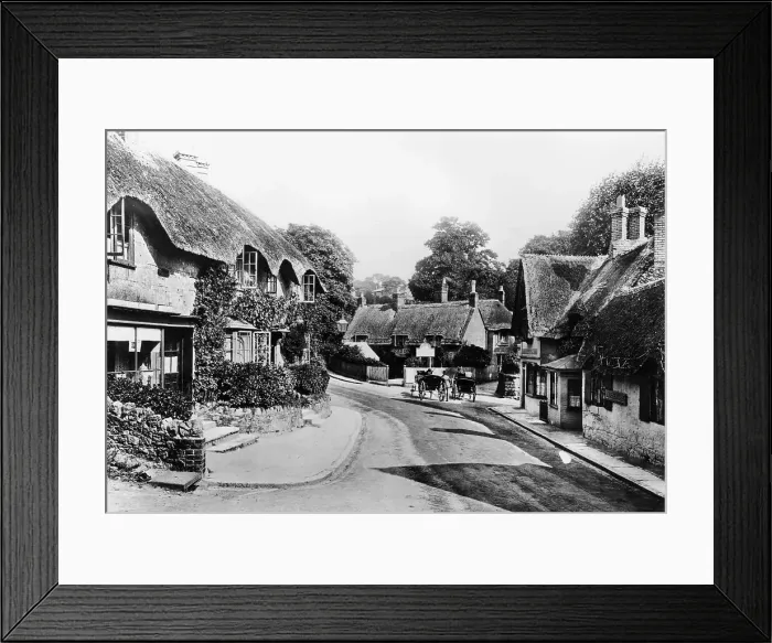 Framed Print : A street through Shanklin, Isle of Wight, 1890 Framed Print : A street through Shanklin, Isle of Wight, 1890