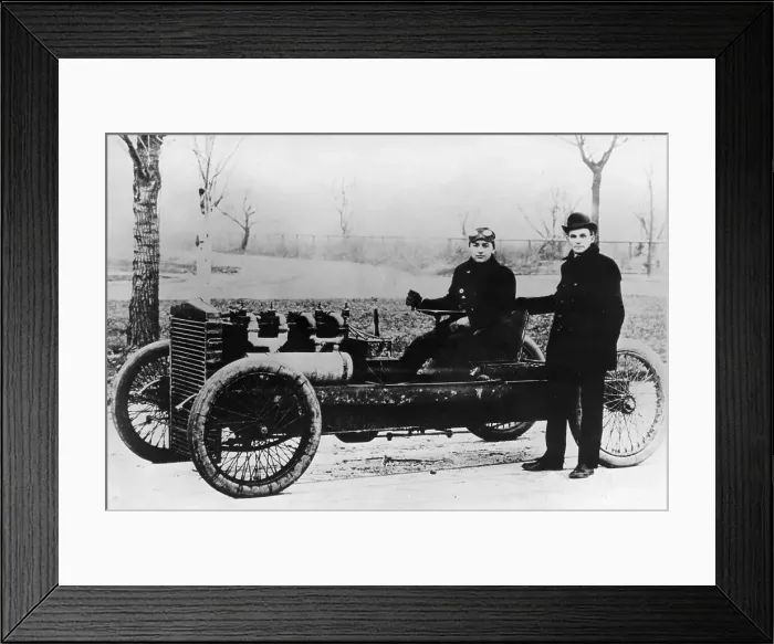Framed Print : Barney Oldfield and Henry Ford with Ford 999, 1902 Framed Print : Barney Oldfield and Henry Ford with Ford 999, 1902