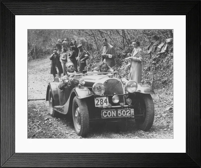 Framed Print : 1937 Morgan in the MCC Land's End Trial, 1939 Framed Print : 1937 Morgan in the MCC Land's End Trial, 1939
