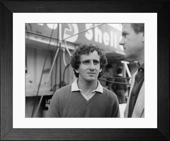 Framed Print : Alain Prost at the British Grand Prix, Brands Hatch, Kent, 1984 Framed Print : Alain Prost at the British Grand Prix, Brands Hatch, Kent, 1984