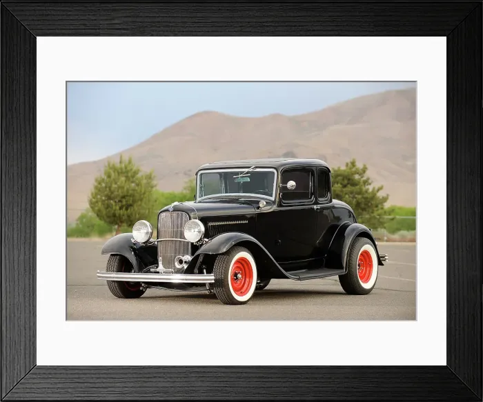 Framed Print : Ford 3 Window Coupe 1932. Artist: Simon Clay