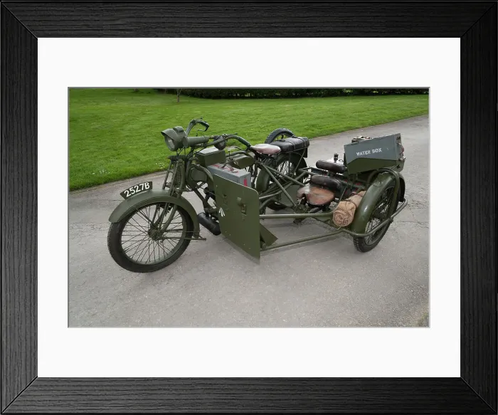Framed Print : 1917 Vickers Clyno Combination Framed Print : 1917 Vickers Clyno Combination
