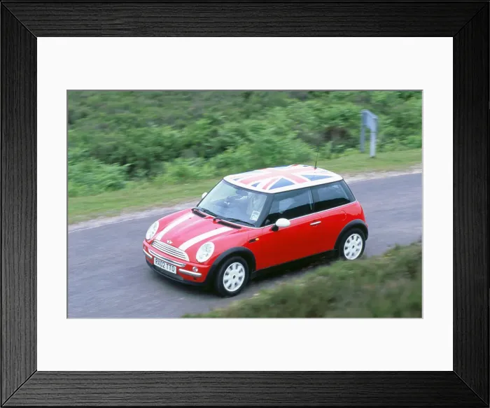 Framed Print : 2002 Mini Cooper