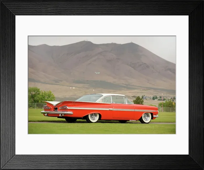 Framed Print : Chevrolet Impala Bubble top 1959. Artist: Simon Clay