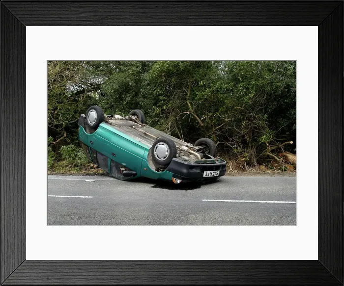 Framed Print : 1998 Suzuki Swift Accident in 2004 Framed Print : 1998 Suzuki Swift Accident in 2004