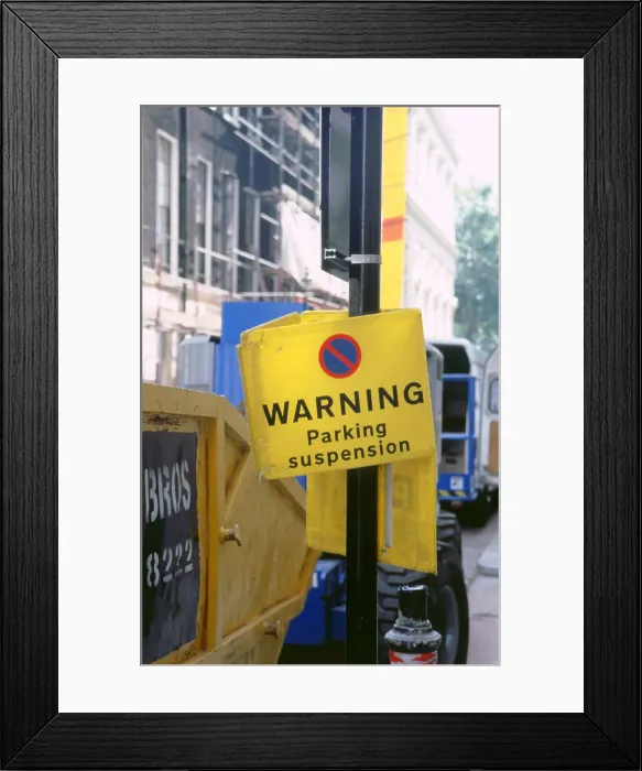 Framed Print : Road sign.London 1998 Framed Print : Road sign.London 1998