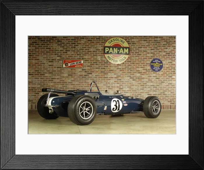 Framed Print : Gurney Eagle racing car 1966. Artist: Simon Clay Framed Print : Gurney Eagle racing car 1966. Artist: Simon Clay