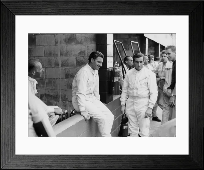 Framed Print : Graham Hill and Jackie Stewart, 1960s Framed Print : Graham Hill and Jackie Stewart, 1960s