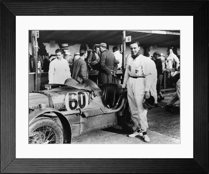 Framed Print : The Earl of March with a C type MG, 1931(?) Framed Print : The Earl of March with a C type MG, 1931(?)