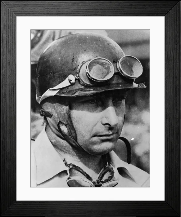 Framed Print : Juan Manuel Fangio, (1950s?)