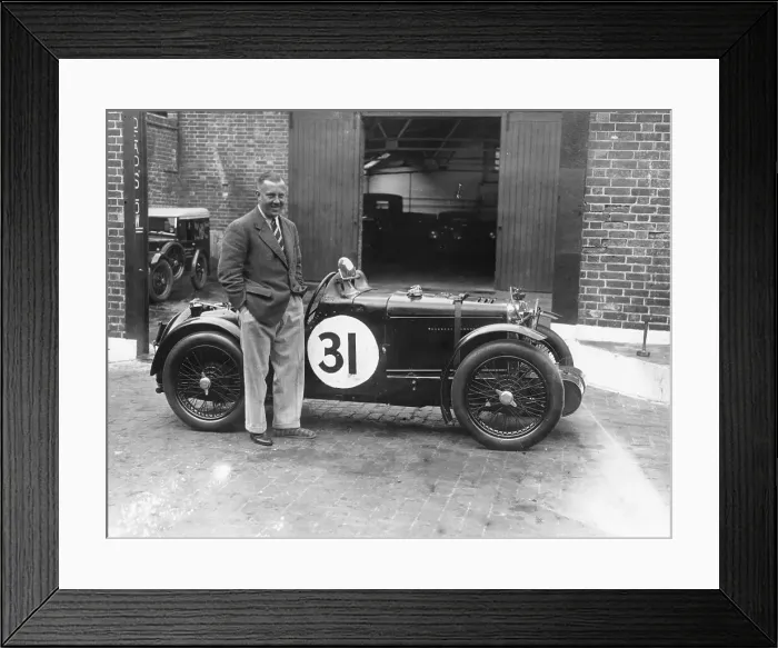 Framed Print : Cyril Paul with his MG C type, 1932 Framed Print : Cyril Paul with his MG C type, 1932