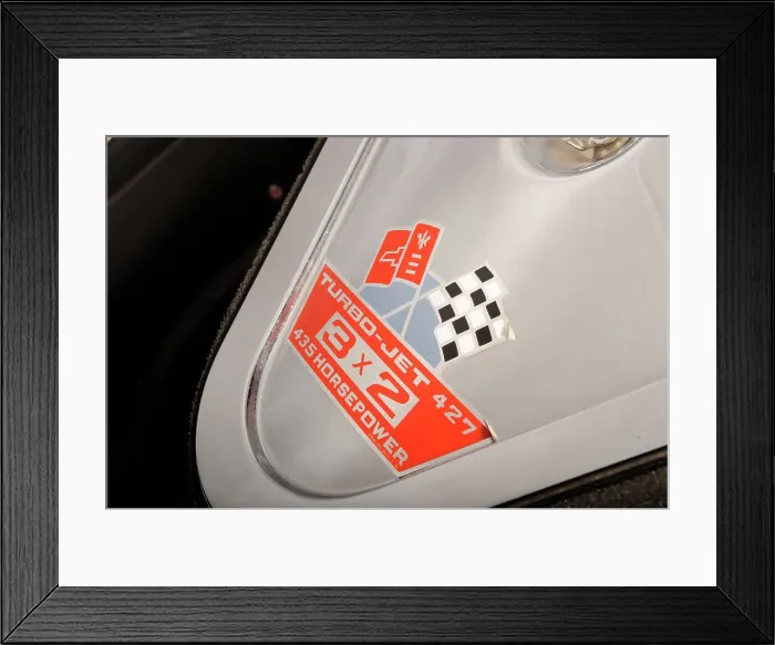 Framed Print : Chevrolet Corvette cv 427 1967. Artist: Simon Clay Framed Print : Chevrolet Corvette cv 427 1967. Artist: Simon Clay