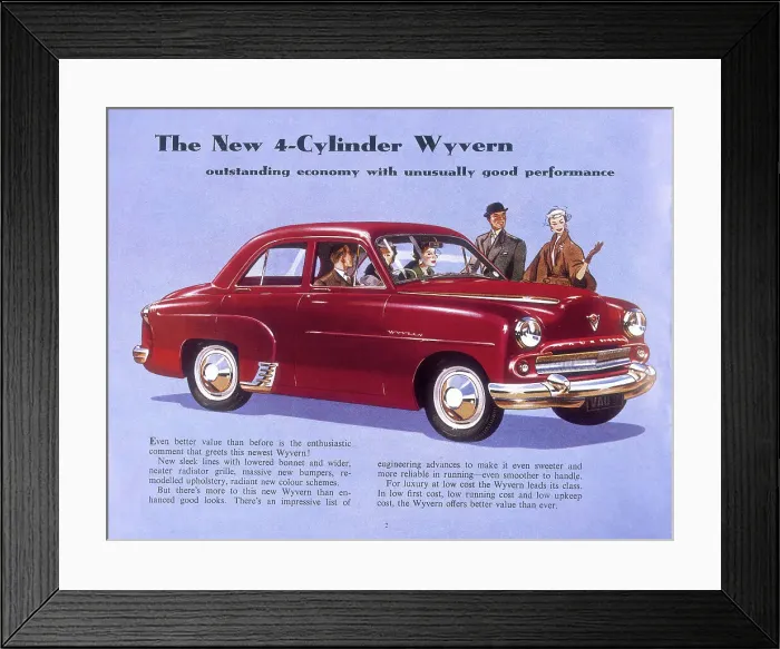 Framed Print : Poster advertising a Vauxhall Wyvern, 1956 Framed Print : Poster advertising a Vauxhall Wyvern, 1956