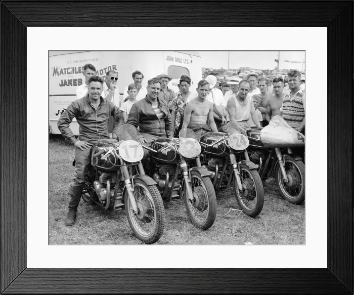 Framed Print : Matchless motorbike racing team Framed Print : Matchless motorbike racing team