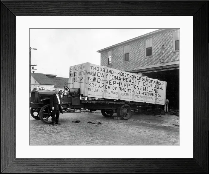 Framed Print : Sunbeam 1000hp World Land speed record attempt at Daytona 1927 Framed Print : Sunbeam 1000hp World Land speed record attempt at Daytona 1927