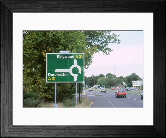 Framed Print : Road sign. A road Framed Print : Road sign. A road