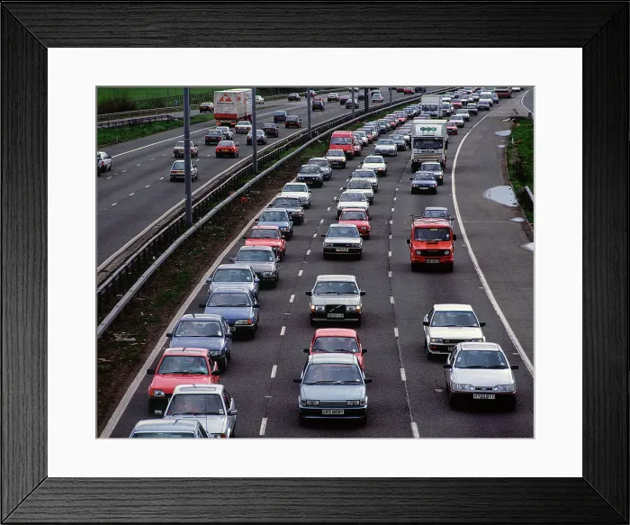 Framed Print : The M25 Motorway taken in 1991 Framed Print : The M25 Motorway taken in 1991