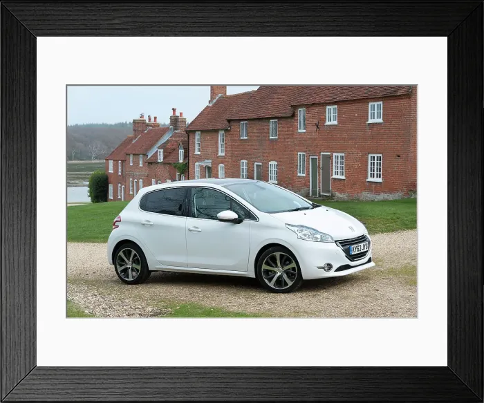 Framed Print : 2014 Peugeot 208 Hdi
