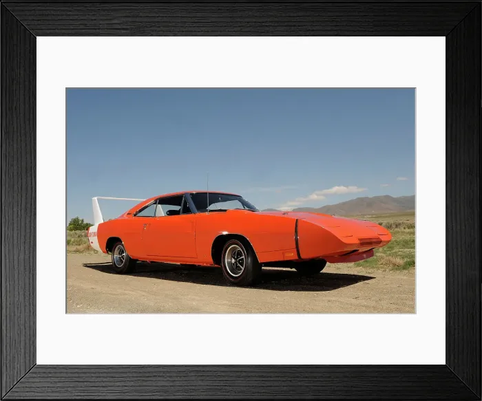 Framed Print : Dodge Charger Daytona 440 1969. Artist: Simon Clay Framed Print : Dodge Charger Daytona 440 1969. Artist: Simon Clay