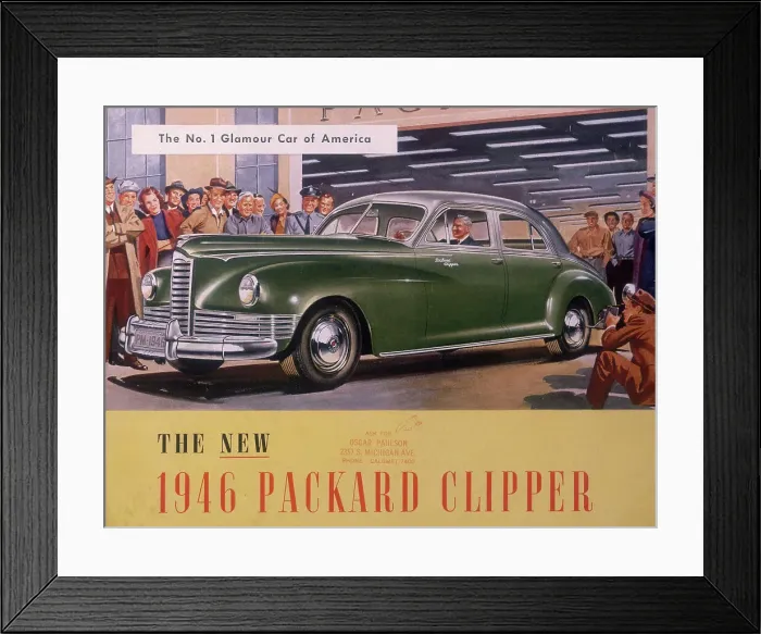 Framed Print : Poster advertising a Packard Clipper, 1946 Framed Print : Poster advertising a Packard Clipper, 1946