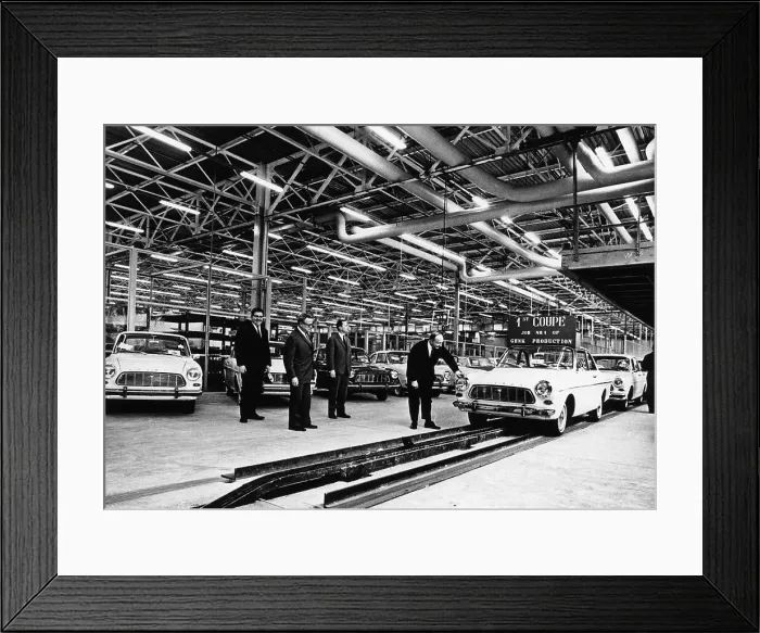 Framed Print : Ford production line, Genk factory, Belgium, early 1960s Framed Print : Ford production line, Genk factory, Belgium, early 1960s