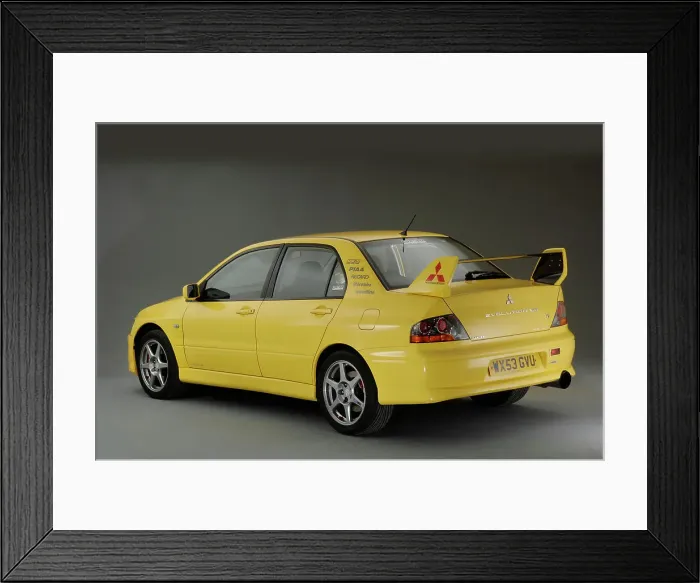 Framed Print : 2003 Mitsubishi Lancer Evolution VIII Framed Print : 2003 Mitsubishi Lancer Evolution VIII