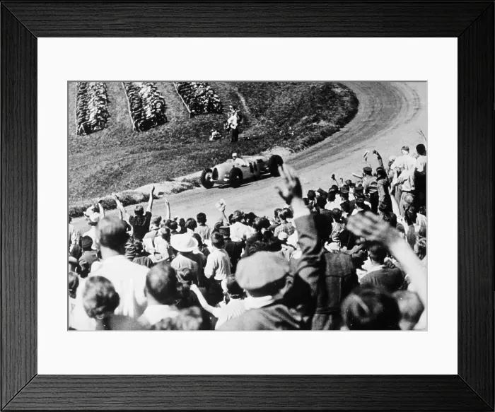 Framed Print : Bernd Rosemeyer acclaimed by the crowd, German Grand Prix, Nurburgring, 1936 Framed Print : Bernd Rosemeyer acclaimed by the crowd, German Grand Prix, Nurburgring, 1936