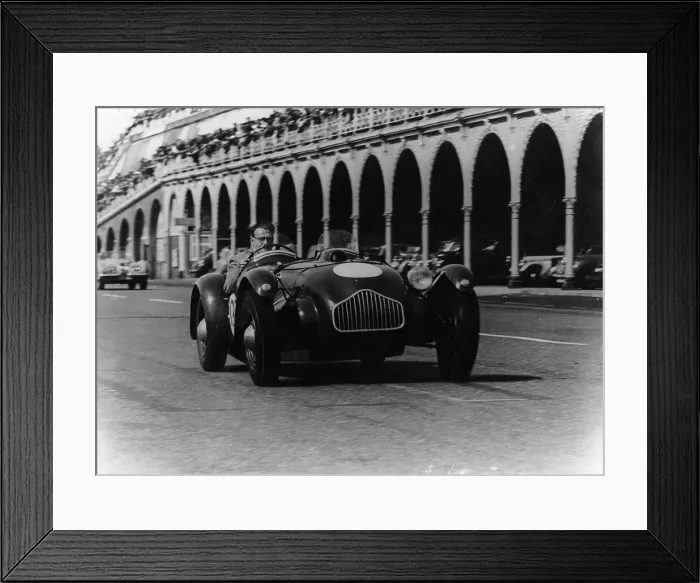 Framed Print : Sydney Allard driving a J2 Allard, September 1950 Framed Print : Sydney Allard driving a J2 Allard, September 1950