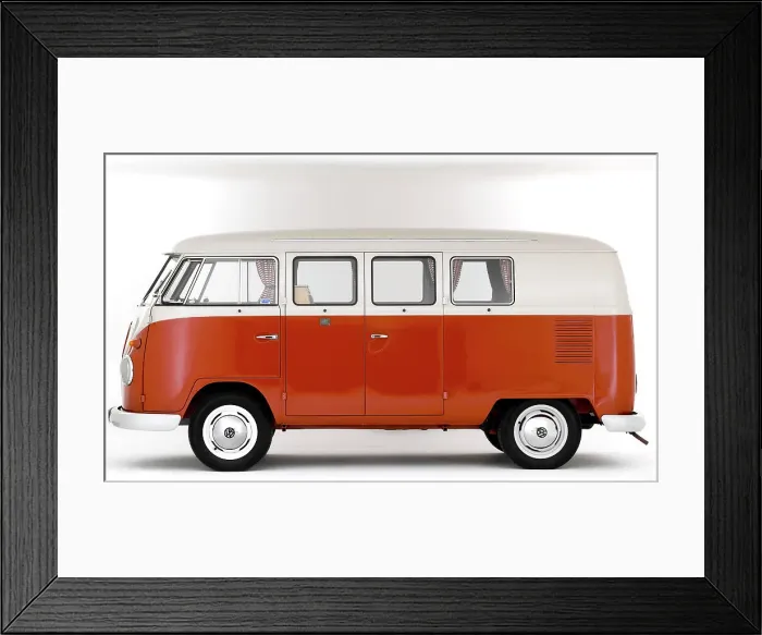 Framed Print : 1963 Volkswagen Devon Camper van Framed Print : 1963 Volkswagen Devon Camper van