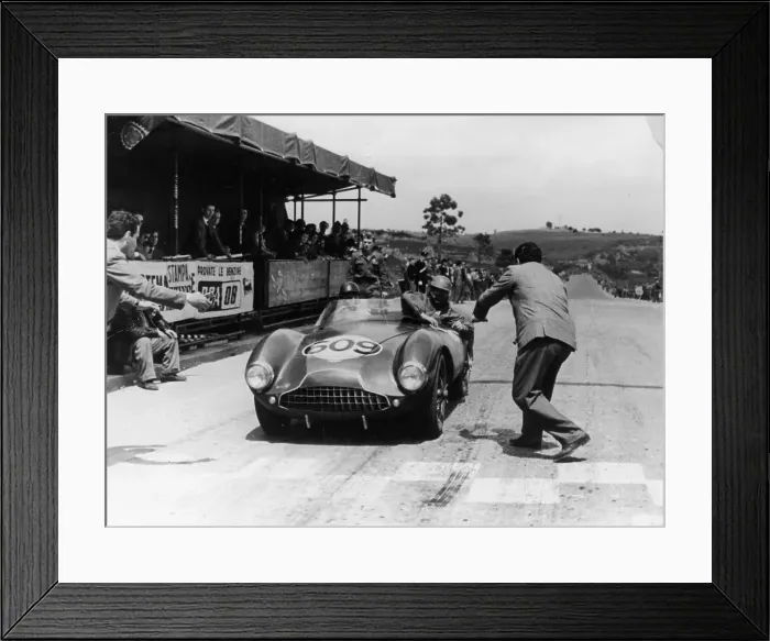 Framed Print : Peter Collins at the wheel of an Aston Martin Framed Print : Peter Collins at the wheel of an Aston Martin