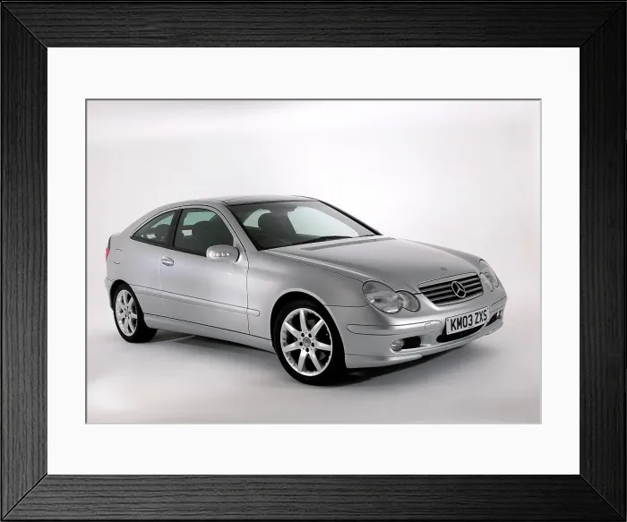 Framed Print : 2003 Mercedes Benz C200k Coupe Framed Print : 2003 Mercedes Benz C200k Coupe
