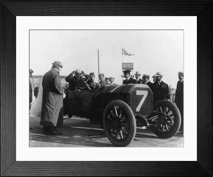 Framed Print : CS Rolls in a racing car, c1905-c1910 Framed Print : CS Rolls in a racing car, c1905-c1910