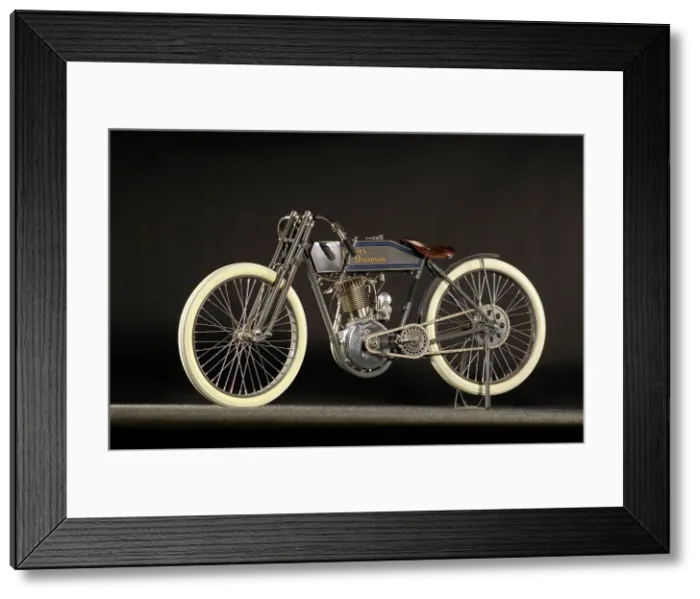 Framed Print : Harley Davidson Racer 1913. Artist: Simon Clay Framed Print : Harley Davidson Racer 1913. Artist: Simon Clay