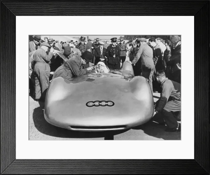 Framed Print : Bernd Rosemeyer and Ferdinand Porsche with Auto Union, c1937-c1938 Framed Print : Bernd Rosemeyer and Ferdinand Porsche with Auto Union, c1937-c1938