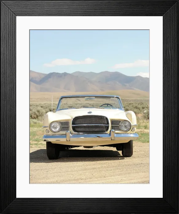 Framed Print : Dual Ghia 1957. Artist: Simon Clay Framed Print : Dual Ghia 1957. Artist: Simon Clay