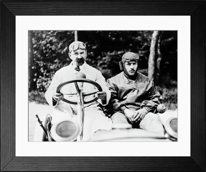 Framed Print : Racing drivers, 1907 Framed Print : Racing drivers, 1907