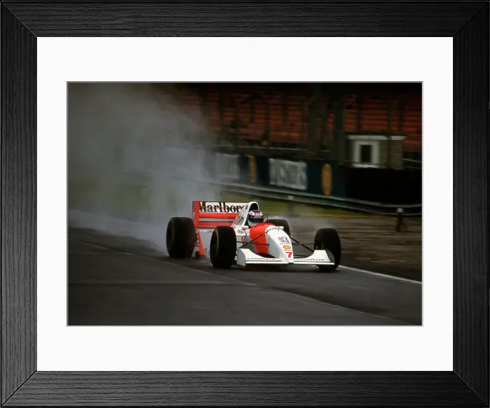 Framed Print : 1994 McLaren Peugeot MP4-9 Mika Hakkinen, tyre testing at Silverstone Framed Print : 1994 McLaren Peugeot MP4-9 Mika Hakkinen, tyre testing at Silverstone