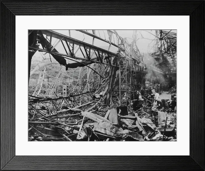 Framed Print : The destruction of Renault's Billancourt factory, Paris, France, WWII, c1939-c1945