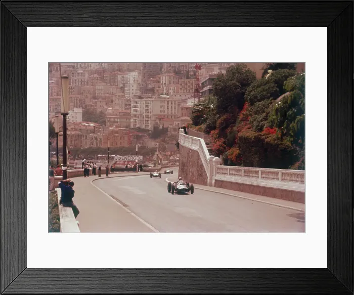 Framed Print : Racing cars on the road track at the Monaco Grand Prix, Monte Carlo