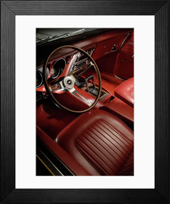 Framed Print : Chevrolet Camaro 327 rally sport Convertible 1968. Artist: Simon Clay Framed Print : Chevrolet Camaro 327 rally sport Convertible 1968. Artist: Simon Clay