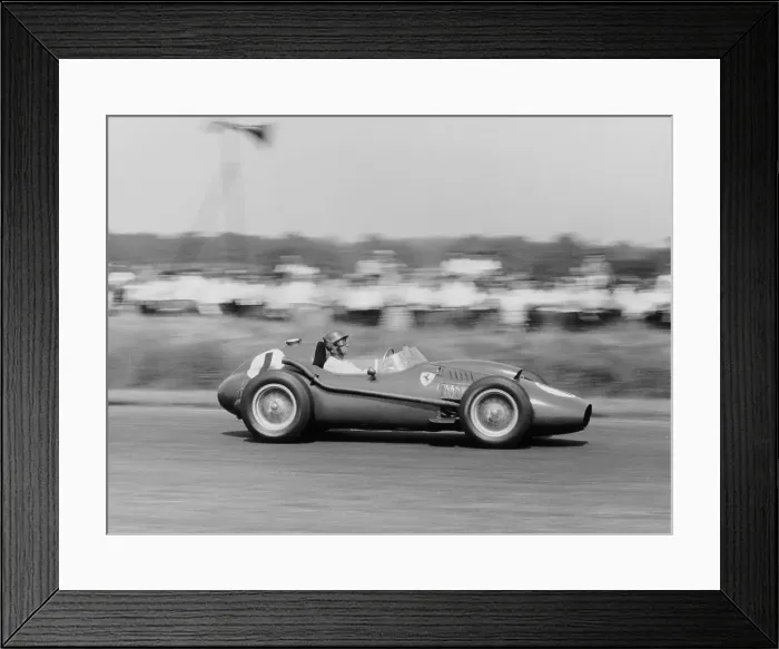 Framed Print : Peter Collins in a Ferrari Dino, British Grand Prix, Silverstone, 1958 Framed Print : Peter Collins in a Ferrari Dino, British Grand Prix, Silverstone, 1958