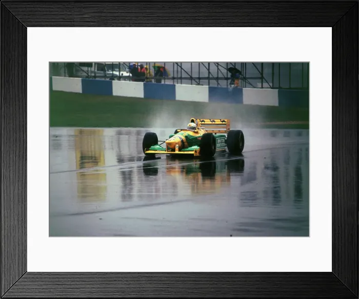 Framed Print : Benetton B193A Ricardo Patrese 1993 Euro GP at Donington Framed Print : Benetton B193A Ricardo Patrese 1993 Euro GP at Donington