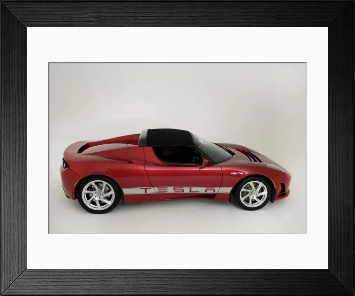 Framed Print : 2010 Tesla Roadster Framed Print : 2010 Tesla Roadster