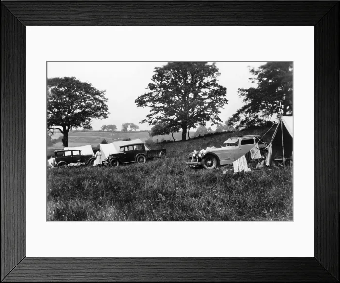Framed Print : Camping scene, c1933 Framed Print : Camping scene, c1933